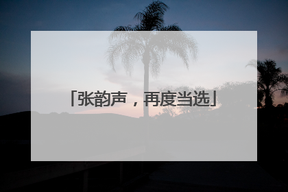 张韵声，再度当选