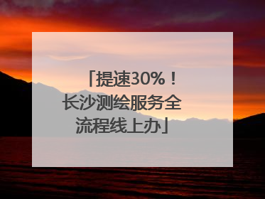提速30%！长沙测绘服务全流程线上办
