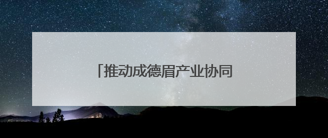 推动成德眉产业协同发展 成都高新区优质企业走进德阳和眉山