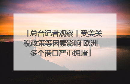 总台记者观察丨受美关税政策等因素影响 欧洲多个港口严重拥堵