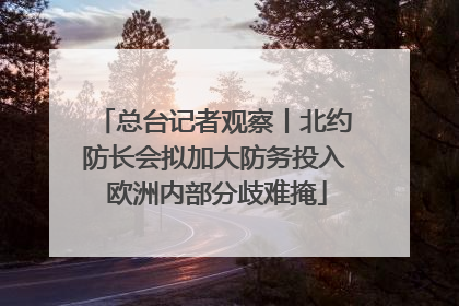总台记者观察丨北约防长会拟加大防务投入 欧洲内部分歧难掩