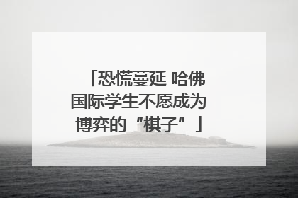 恐慌蔓延 哈佛国际学生不愿成为博弈的“棋子”