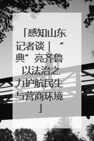 感知山东记者谈｜“典”亮齐鲁 以法治之力护航民生与营商环境