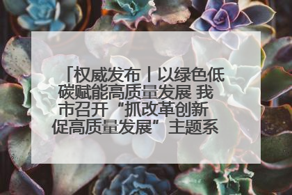 权威发布丨以绿色低碳赋能高质量发展 我市召开“抓改革创新 促高质量发展”主题系列新闻发布会第七场
