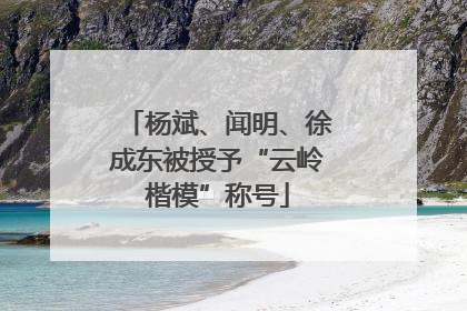 杨斌、闻明、徐成东被授予“云岭楷模”称号