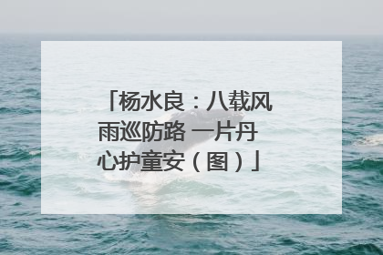 杨水良：八载风雨巡防路 一片丹心护童安（图）