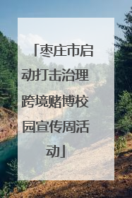 枣庄市启动打击治理跨境赌博校园宣传周活动