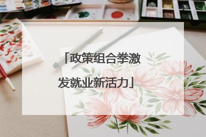 政策组合拳激发就业新活力