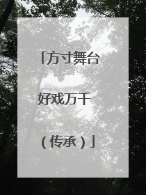 方寸舞台 好戏万千（传承）
