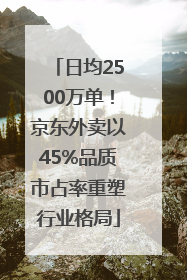 日均2500万单！京东外卖以45%品质市占率重塑行业格局