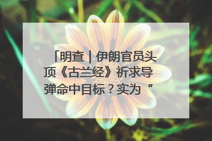 明查｜伊朗官员头顶《古兰经》祈求导弹命中目标？实为“贵夜”祷告
