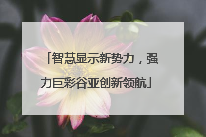智慧显示新势力，强力巨彩谷亚创新领航