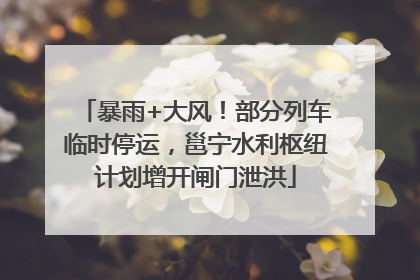 暴雨+大风！部分列车临时停运，邕宁水利枢纽计划增开闸门泄洪