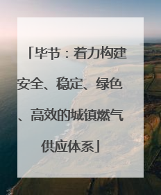 毕节：着力构建安全、稳定、绿色、高效的城镇燃气供应体系