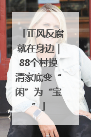 正风反腐就在身边｜88个村摸清家底变“闲”为“宝”