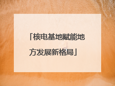 核电基地赋能地方发展新格局