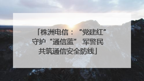 株洲电信：“党建红”守护“通信蓝” 军警民共筑通信安全防线