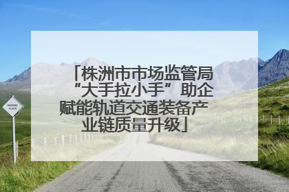 株洲市市场监管局“大手拉小手”助企赋能轨道交通装备产业链质量升级