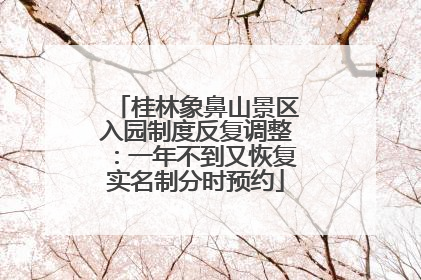 桂林象鼻山景区入园制度反复调整：一年不到又恢复实名制分时预约