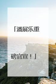 潘展乐重磅官宣！