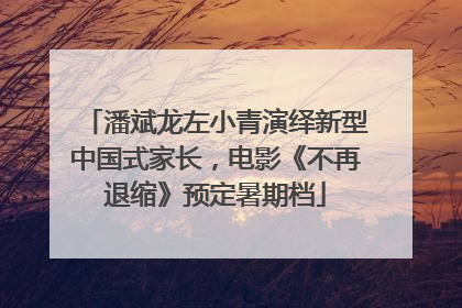 潘斌龙左小青演绎新型中国式家长，电影《不再退缩》预定暑期档