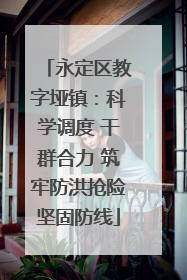 永定区教字垭镇：科学调度 干群合力 筑牢防洪抢险坚固防线
