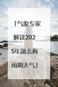气象专家解读2025年湖北梅雨期天气