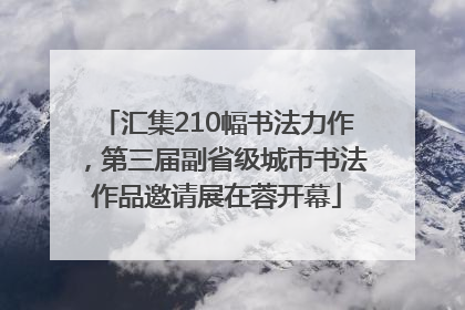 汇集210幅书法力作，第三届副省级城市书法作品邀请展在蓉开幕
