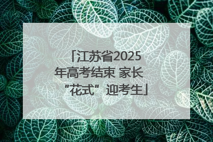 江苏省2025年高考结束 家长“花式”迎考生