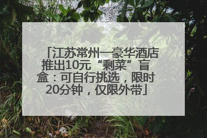 江苏常州一豪华酒店推出10元“剩菜”盲盒：可自行挑选，限时20分钟，仅限外带