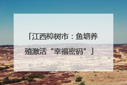 江西樟树市：鱼塘养殖激活“幸福密码”