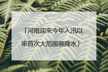 河南迎来今年入汛以来首次大范围强降水