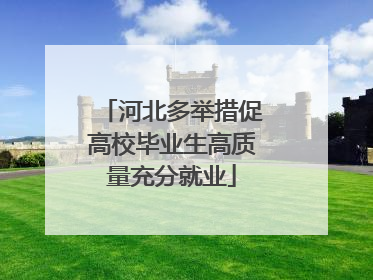 河北多举措促高校毕业生高质量充分就业