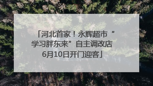 河北首家！永辉超市“学习胖东来”自主调改店6月10日开门迎客