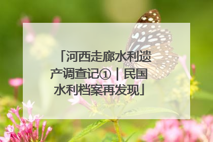 河西走廊水利遗产调查记①｜民国水利档案再发现