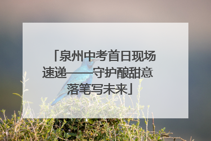 泉州中考首日现场速递——守护酿甜意 落笔写未来