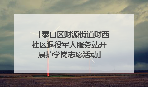 泰山区财源街道财西社区退役军人服务站开展护学岗志愿活动