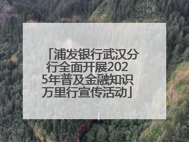 浦发银行武汉分行全面开展2025年普及金融知识万里行宣传活动