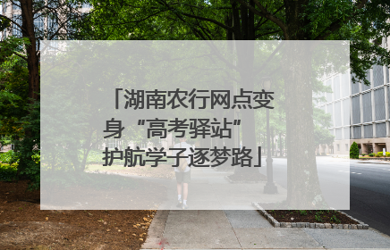 湖南农行网点变身“高考驿站” 护航学子逐梦路