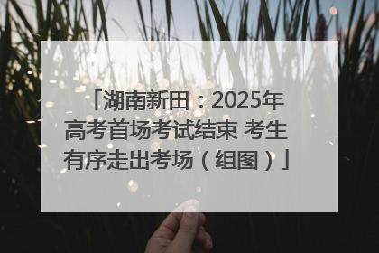 湖南新田：2025年高考首场考试结束 考生有序走出考场（组图）