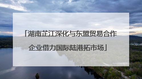 湖南芷江深化与东盟贸易合作 企业借力国际陆港拓市场