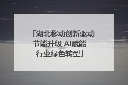 湖北移动创新驱动节能升级 AI赋能行业绿色转型