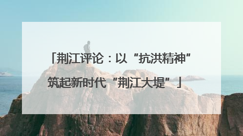 荆江评论：以“抗洪精神”筑起新时代“荆江大堤”