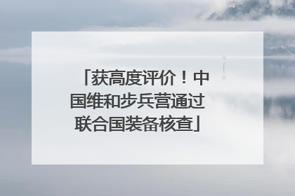 获高度评价！中国维和步兵营通过联合国装备核查
