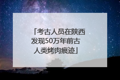 考古人员在陕西发现50万年前古人类烤肉痕迹