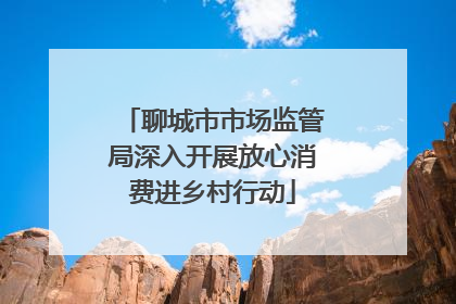 聊城市市场监管局深入开展放心消费进乡村行动