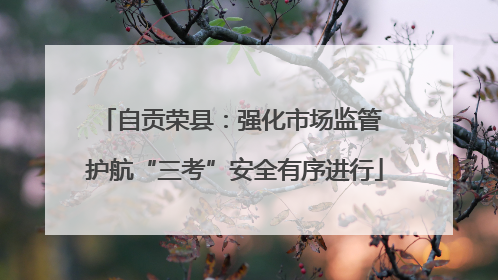 自贡荣县：强化市场监管 护航“三考”安全有序进行