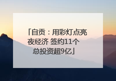 自贡：用彩灯点亮夜经济 签约11个总投资超9亿