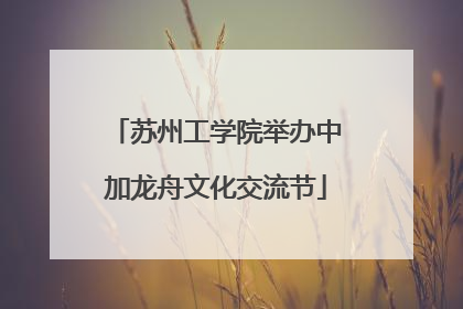 苏州工学院举办中加龙舟文化交流节