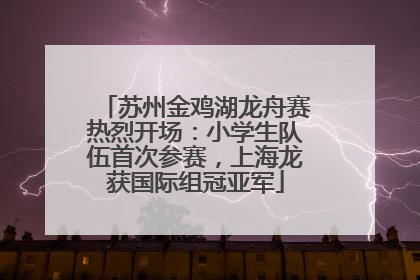 苏州金鸡湖龙舟赛热烈开场：小学生队伍首次参赛，上海龙获国际组冠亚军